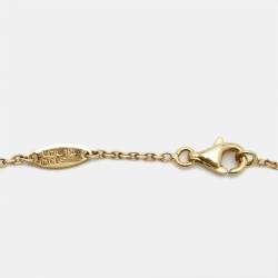 Pre Owned Van Cleef & Arpels Vintage Alhambra Mother of Pearl 18k Yellow Gold Necklace