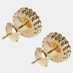Van Cleef & Arpels 18k Yellow Gold Perlee Earrings