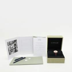 Van Cleef & Arpels Mother Of Pearl 18K Rose Gold Alligator Leather VCARPBMN00 Women's Wristwatch 30 mm