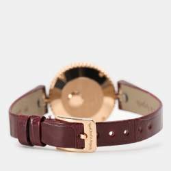 Van Cleef & Arpels Mother Of Pearl 18K Rose Gold Alligator Leather VCARPBMN00 Women's Wristwatch 30 mm