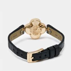 Van Cleef & Arpels Mother of Pearl 18k Rose Gold Alligator Sweet Alhambra VCARO8SF00 22.70 x 22.70 mm