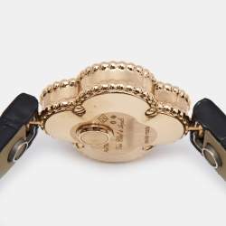 Van Cleef & Arpels Mother of Pearl 18k Rose Gold Alligator Sweet Alhambra VCARO8SF00 22.70 x 22.70 mm