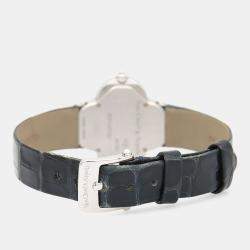 مملوكة مسبقًا ساعة يد نسائية فان كليف & آربلز ألهامبرا كوارتز صدف أبيض ذهب أبيض 25.5 مم