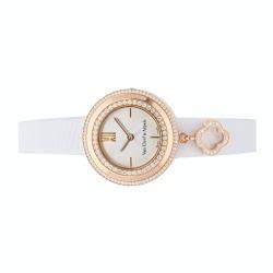 Van Cleef & Arpels MOP Diamonds 18K Rose Gold Charms VCARO29800 Women's Wristwatch 25 MM