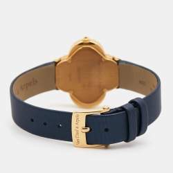 Van Cleef & Arpels Mother Of Pearl 18K Yellow Gold Satin Alhambra VCARD22000 Women's Wristwatch 29 mm