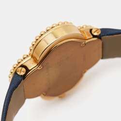 Van Cleef & Arpels Mother Of Pearl 18K Yellow Gold Satin Alhambra VCARD22000 Women's Wristwatch 29 mm