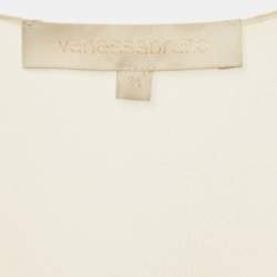 مملوكة مسبقًا فستان فانيسا برونو ماكسي بلا أكمام حرير كريمي مقاس صغير (سمول)