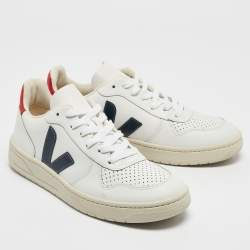 Veja White Leather Lace Up Campo Sneakers Size 38