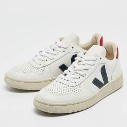 Veja White Leather Lace Up Campo Sneakers Size 38
