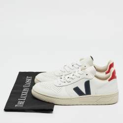 Veja White Leather Lace Up Campo Sneakers Size 38