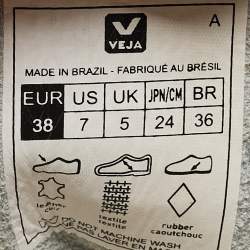Veja White Leather Lace Up Campo Sneakers Size 38
