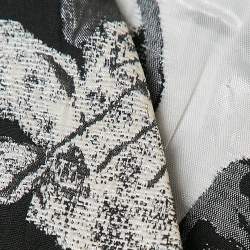 Pre Owned Vera Wang Black Floral Brocade Pleated Mini Dress S