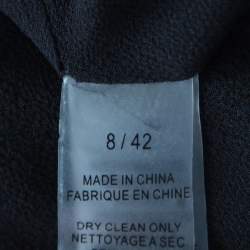 Pre Owned Vera Wang Black Embellished Satin Bod Detail Sleeveless Dress M