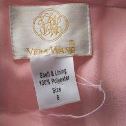 Vera Wang Blush Pink Ruched Tulle Sleeveless Evening Gown M