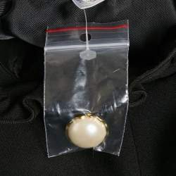 Pre Owned Veronica Virta Black Crepe & Wool Ruffle Detail Rosie Jacket XS