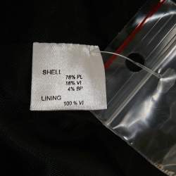 Pre Owned Veronica Virta Black Crepe & Wool Ruffle Detail Rosie Jacket XS