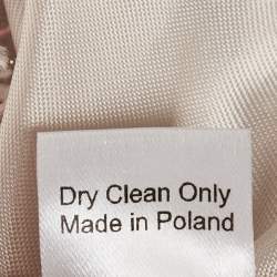 Pre Owned Veronica Virta Pink Lurex Tweed Blazer & Skirt Suit Set XS