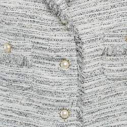 مملوكة مسبقًا Veronica Virta Multicolor Lurex Tweed Cropped Blazer XS  