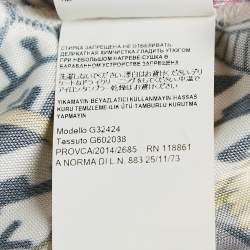 Pre Owned Versace Collection Multicolor Floral Print Jersey V-Neck T-Shirt M