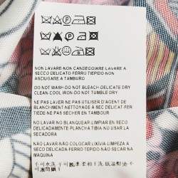 Pre Owned Versace Collection Multicolor Floral Print Jersey V-Neck T-Shirt M