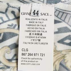 Pre Owned Versace Collection Multicolor Floral Print Jersey V-Neck T-Shirt M