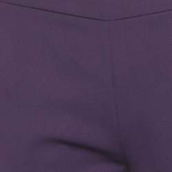 Pre Owned Versace Collection Purple Crepe Wide Leg Trousers S