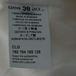 Versace Collection White Cotton Drawstring Elasticized Waist Detail Jacket S