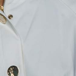 Versace Collection White Cotton Drawstring Elasticized Waist Detail Jacket S