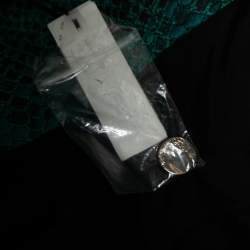 Pre Owned Versace Collection Green Snakeskin Pattern Jacquard Cap Sleeve Blazer S