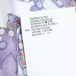 Versace Collection Multicolor Printed Jersey Gathered Detail Dress L