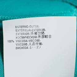 Pre Owned Versace Collection Green Jersey Long Sleeve Maxi Dress M