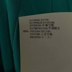 Pre Owned Versace Collection Green Jersey Long Sleeve Maxi Dress M