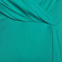 Pre Owned Versace Collection Green Jersey Long Sleeve Maxi Dress M