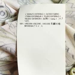 Versace Collection Multicolor Printed Waist Detail Short Dress M