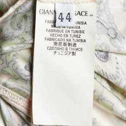 Versace Collection Multicolor Printed Waist Detail Short Dress M