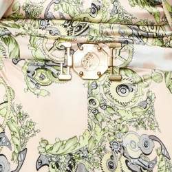 Versace Collection Multicolor Printed Waist Detail Short Dress M