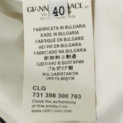 Pre Owned Versace Collection Multicolor Floral Print Cotton Pencil Skirt M