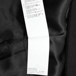 Versace Collection Black Wool Double Breasted Coat S
