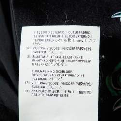 Versace Collection Black Printed Zip-Up Blouse Jacket L