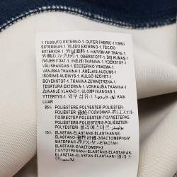 Pre Owned Versace Collection Navy Blue Printed Jersey Neoprene T-Shirt S