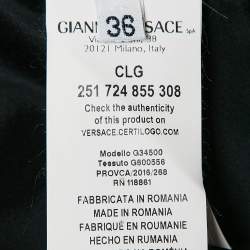 Pre Owned Versace Collection Black Crepe Zip Detail Blazer XS