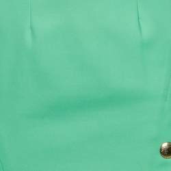 Versace Collection Green Cotton Blend Button Detail Pencil Skirt M