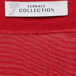 Versace Collection Red Jersey Ruched Short Dress M