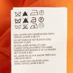 Versace Collection Orange Silk Long Sleeve Shirt S