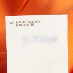 Versace Collection Orange Silk Long Sleeve Shirt S
