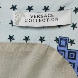 Versace Collection Multicolor Printed Crepe Sleeveless Dress S