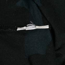 Pre Owned Versace Collection Navy Blue Patterned Jersey T-Shirt S