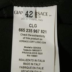 Pre Owned Versace Collection Black Studded Jersey Mini Dress M