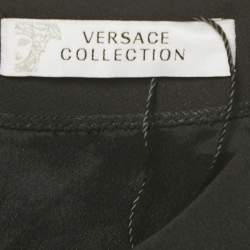 Pre Owned Versace Collection Black Studded Jersey Mini Dress M