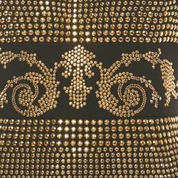 Pre Owned Versace Collection Black Studded Jersey Mini Dress M